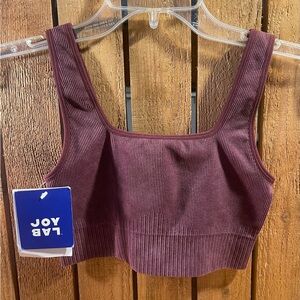 NWT Joy Ribbed Lab Low Support Seamless Bra Sz S